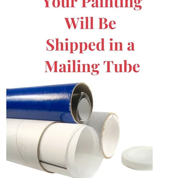 Cherry Blossoms  Oranges and Ocean Views Acrylic Painting for Coastal Charm - Picture 8 of 8